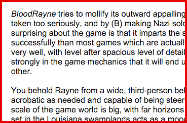 Bloodrayne review snippet